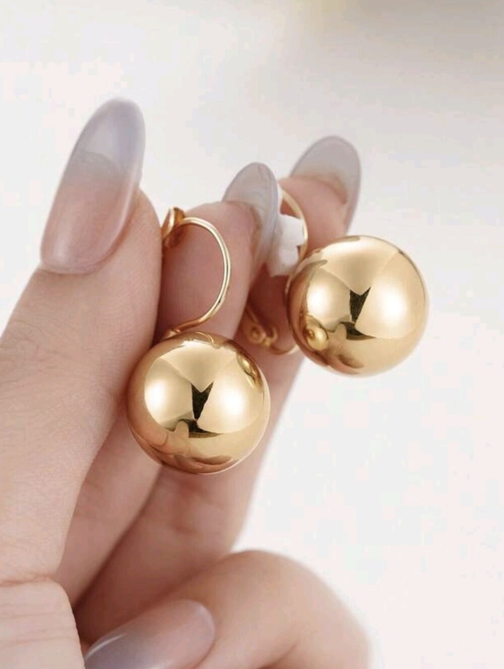 Classic Yellow Gold Ball Drop Earrings